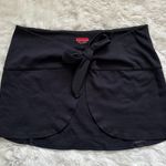 Spanx Skirt Wrap And Go Mini Athletic Tie Front Mesh Panel Black S/M Photo 2