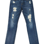 7 For All Mankind  Josefina Skinny Boyfriend Distressed Jeans‎ Size 26 Photo 0