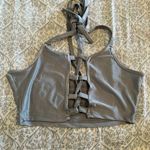 Strappy backless crop tops black and silver size S Photo 1