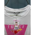 Wildfox French Martini Graphic T-Shirt Women's White Cocktail Tee S Photo 1