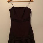 DO+BE Black Strapless Zipper Back Flowy Bottom Sweetheart Mini Tube Dress Photo 0