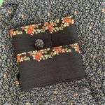 Vintage Floral Blouse Cottage Soft Modest Feminine Retro Layering Dark Academia Gray Size 10 Photo 9