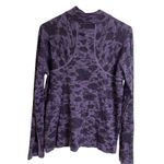 Athleta Momentum Long Sleeve Top Womenx XL Purple Zip Floral Run Jog Gym Workout Photo 1