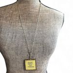 Boutique Our Lady Long Pendant Necklace Silver Tone Chain Humorous Religious Jewelry Gift Photo 2