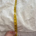 Line and Dot  dress S ruffle Elegant White linen midi Dress Photo 9