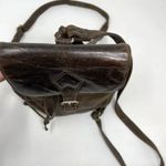 Banana Republic Vintage 90s Brown Distressed Leather Mini Backpack Purse Bag Photo 4