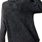 Boutique Oversized Star Patch 100% Cotton Boho Whimsy Embroidered Patchwork Top Photo 2