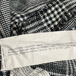 Mango High Rise Pants Women's Size Medium 100% Cotton Ankle Black White Plaid Photo 6