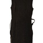 Dana Buchman  Dresses Size 4 Dark Olive Green Belt 100% Silk Career Midi Dress Photo 0