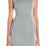 Calvin Klein  Heather Gray Scuba Knit Sleeveless Stretch‎ Sheath Dress Size 10 Photo 0