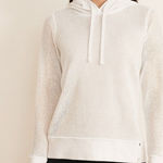 Ralph Lauren LRL Sweater Womens Large White Pullover Hoodie Thermal Waffle Knit Photo 0