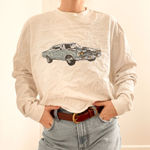 Brandy Melville  John Galt Cropped Vintage Car Long Sleeve Top Photo 0