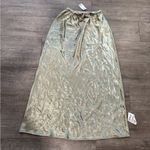 Topshop  Olive Satin Skirt Photo 3