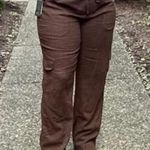 Cabela's Cabela’s Women’s Linen Blend Cargo Pants Balsamic Brown Color Size 14 NWT Photo 3