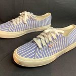 Superga  Women’s USAM 8/USAW 9.5  EU 41 Blue White Striped Sneakers Lace up Photo 4