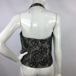 Bebe  Beaded Lace Corset Bustier Top L Photo 9