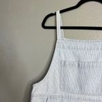 Vintage Real Comfort Denim Pinafore Dress Size 10 Blue White Stripe Casual Midi Photo 3