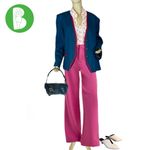 Pendleton TEAL BLUE AND PINK VINTAGE 1980'S WOOL BLAZER (16) Photo 1