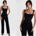 House Of CB  'Mylene' Black‎ Corset Jumpsuit NWOT Photo 4