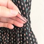 LC Lauren Conrad Dress Black Diamond Print Tie Back Elastic Waist Size M Boho Photo 3