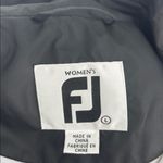 FootJoy Vintage Full Zip Weather Resistant Golf Vest Women’s Size XL Black White Photo 2