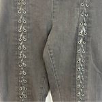 Torrid Black/Grey Wash Faux Leather Lace Up Denim Jeggings Size 2X Short Photo 6