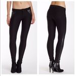 Siwy Faux Vegan Leather Contrast Detail Jean Legging Jegging 26 Black Castle Photo 2
