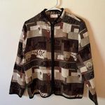 Studio Works  Men's Patchwork Jacket - Brown and Cream Photo 0