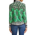 Alice + Olivia  Women's Willa Mandala Blouse Boho Romance Jade Print Size XL Photo 2