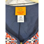 Women's Ruby Rd. Orange Navy Blue Quilted Bomber Jacket 18W Photo 6