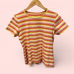 Northern Reflections Cute vintage 90s-Y2K Normcore tropical striped t-shirt cotton Photo 0