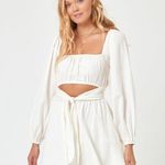 l*space L* White Mini Longsleeve Dress Photo 2