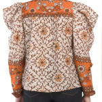 House of Harlow  Long Sleeve Puff Shoulder Top Size Medium Photo 2