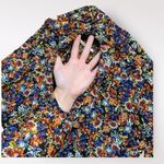 Free People  All Dolled Up Floral Mesh‎ Cropped Long Sleeve Womens M Boho Photo 6