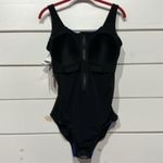 Swimsuits For All Chlorine Resistant Zip Front One Piece Swimsuit NEW Blue Size 16 Photo 10