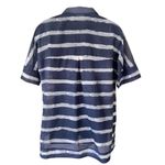 Lafayette 148  Silk Blend Striped Hi Low Blouse Photo 10