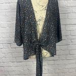 West Kei Front Tie Blouse Layering Top Made In The USA Women Size S Photo 0