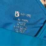 BuffBunny Strappy Plunge Ladder Blue Halter Sport Bra Photo 2