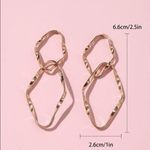 Dangle‎ Drop Earrings Geometric Statement Earrings Lightweight Trendy Fashion Gold Photo 3