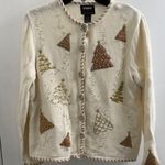 Designers Originals Cream Cardigan Gold/ Brown Accents, small Gold Photo 0