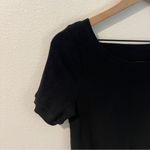 Free People Beach Happy Hour Mini Dress Black Blouson Ribbed Stretch Cutout S Photo 3