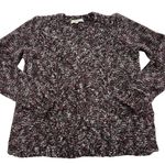 Madewell Sweater Womens Small Purple Marled Firelight Cable Knit Side Slit Photo 2