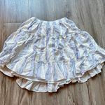 Princess Polly  Salt Water Ruffle Mini Skirt White Blue Striped Size 0 Photo 2