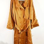 Eloquii Trench Coat Camel Tab Snap Button Front Knee Length Belted Sz 18/20 NWT Photo 3