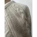 Madewell white geometric fisherman cable stitch Waffle knit thick sweater XXS Photo 8