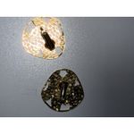 Vintage Round‎ Cloisonne Earrings Floral Cutout Blue Green Gold Clip On Photo 3