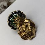 Holy Virgin Mother Mary & Baby Jesus Gold Tone Brooch Tack Pin Signed Avon Photo 6