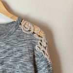Hollister Crochet Lace Shoulder Pullover Crewneck Sweatshirt Photo 2