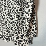 Loft Mockneck Sweater Cheetah Black Cream Leopard Cotton Size XL Cotton Photo 4