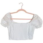 Aritzia ARTIZIA Sunday Best Janis Linen Blouse Puff-sleeve Peplum Blouse Size Small Photo 3